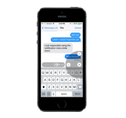 Messages in iOS 8